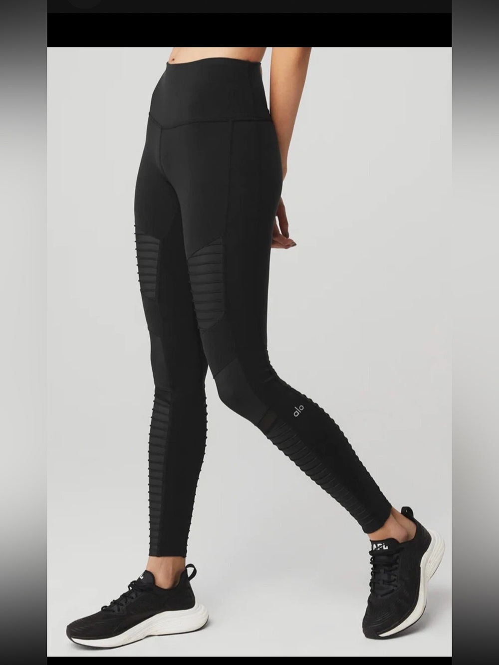 Alo Yoga Leggings Womens Moto Black Leggings - Picture 2 of 13